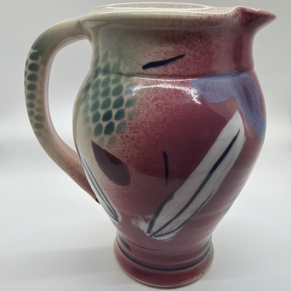 Vintage 1996 Kuniyoshi Studio Art Pottery Pitcher-Glazed